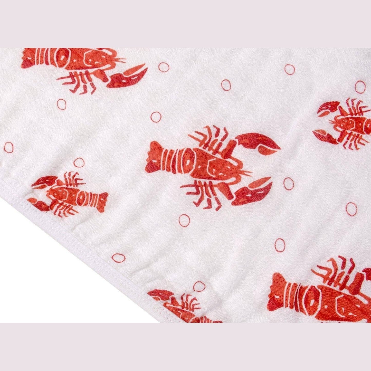 Little Hometown - Baby Burp Cloth & Bib Combo Heads Tails Crawfish Lobster
