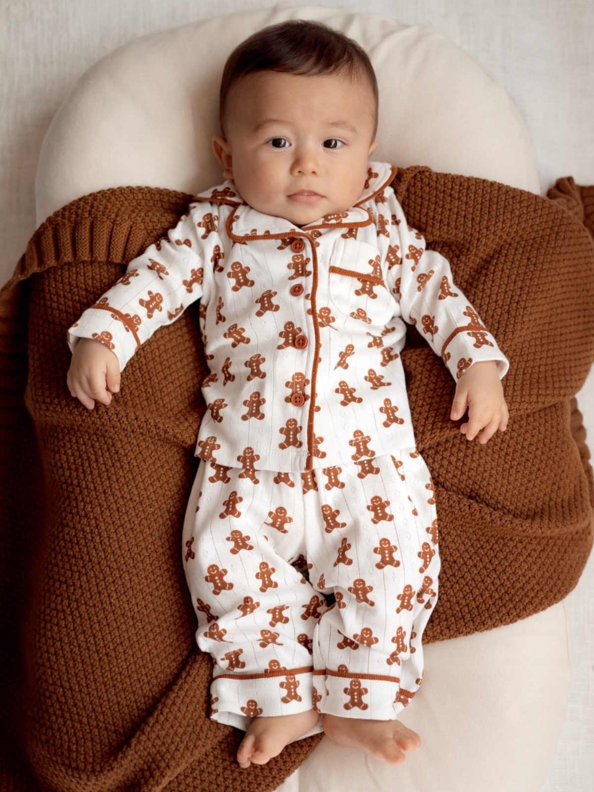 SIIX Collection - Gingerbread / Organic Pointelle Lounge Set