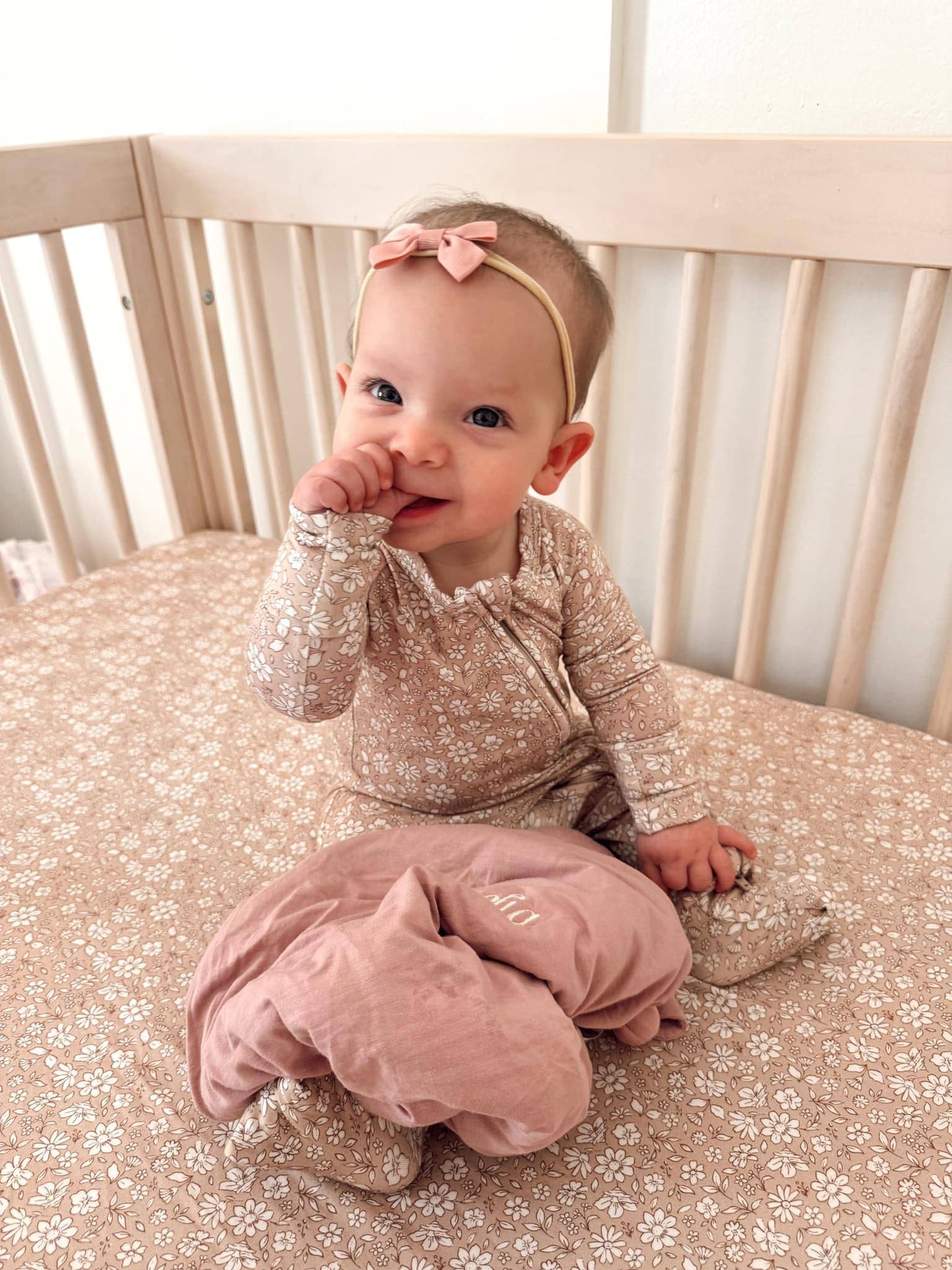 Little Joy Co. - Cozy Bamboo Puppy Lovey Blanket - Baby Security Blanket Dog