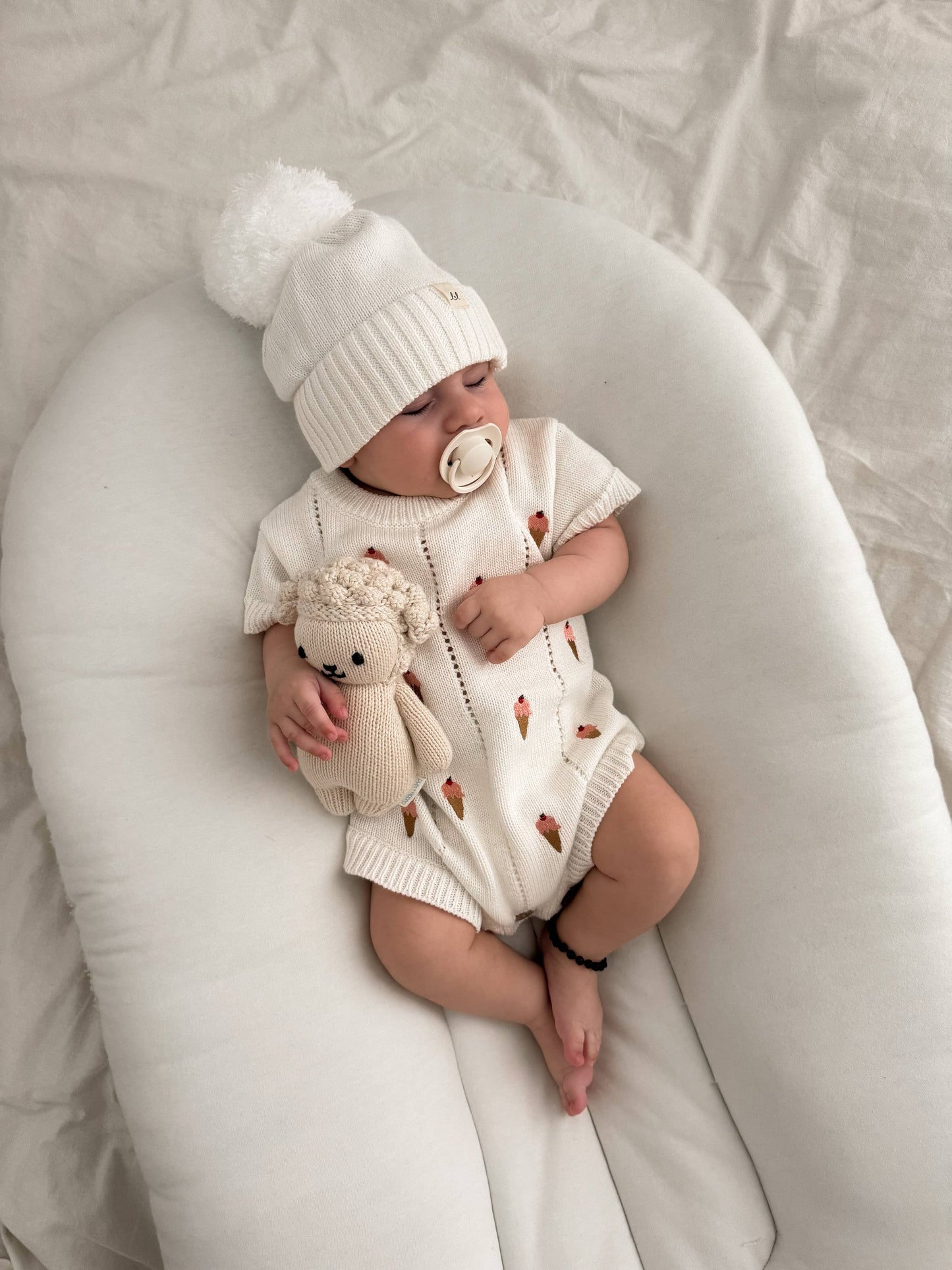 Luna + Luca - Ice Cream Embroidered Romper