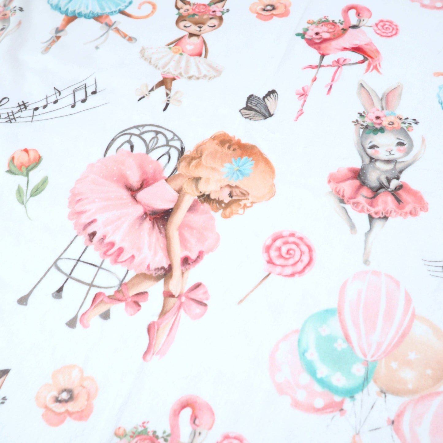 Honey Lemonade - Baby & Toddler Minky Blanket - Ballerinas