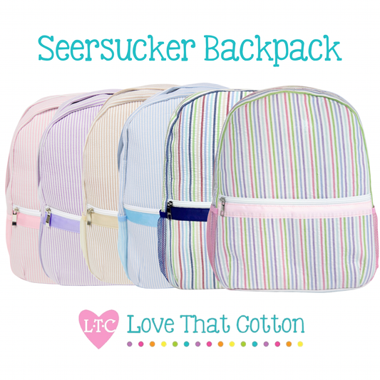 Love That Cotton - Seersucker Backpack (Full Size)