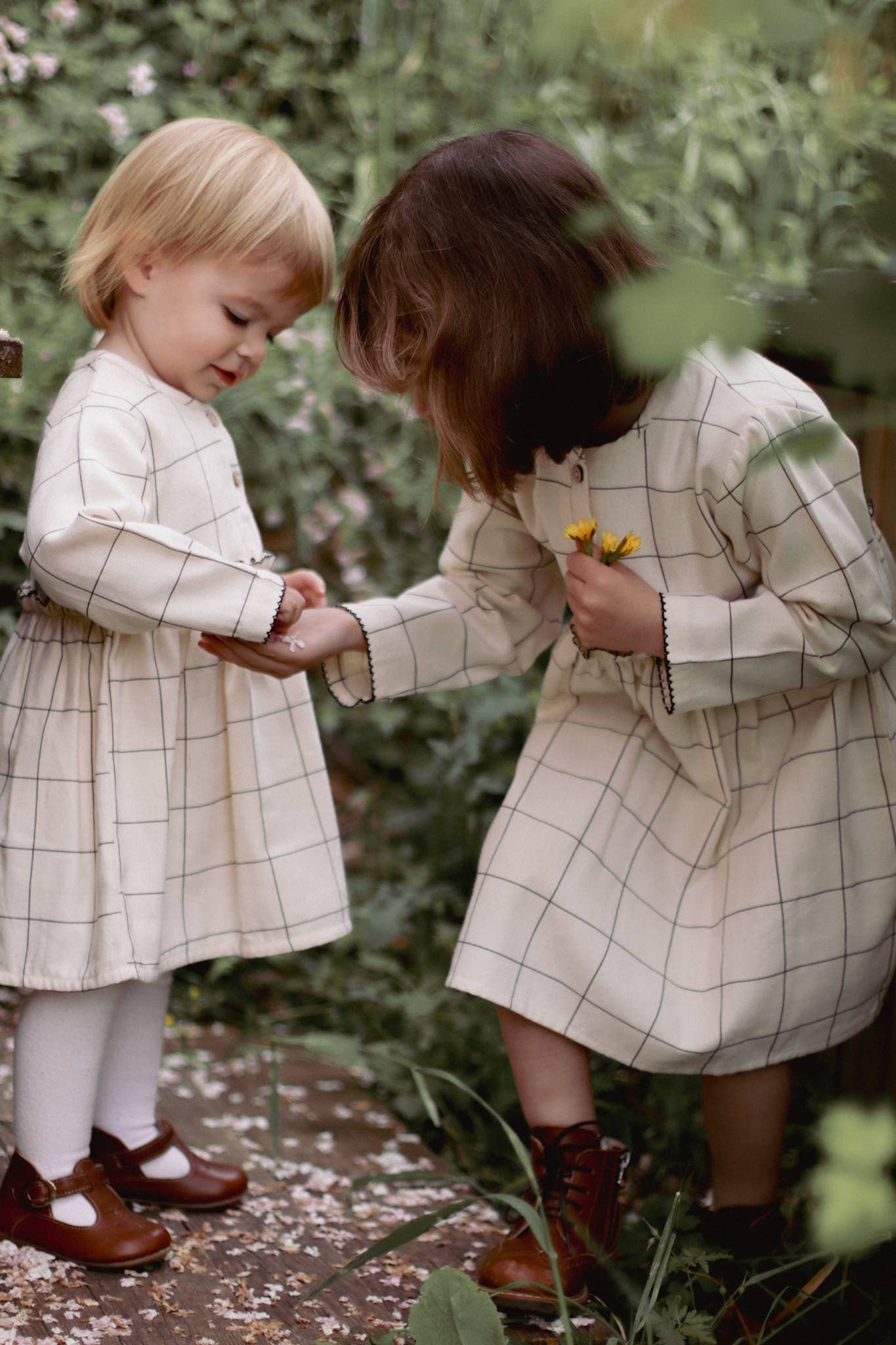 Eli & Nev - Baby / Girl Check Patterned Dress 100% Cotton OEKO - TEX - Citrus Sky Boutique
