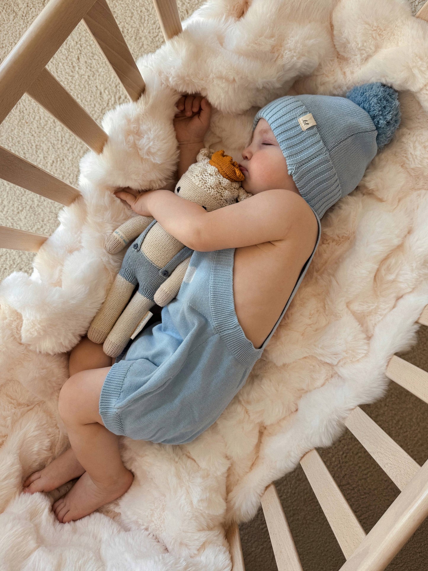 Luna + Luca - Cloud Dreams Romper - Powder Blue