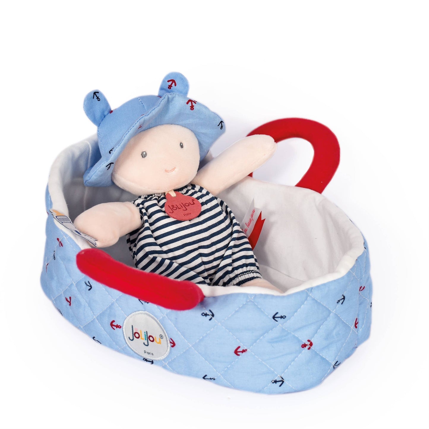 Doudou Et Compagnie - Jolijou Soft Doll With Carrycot - Mathis