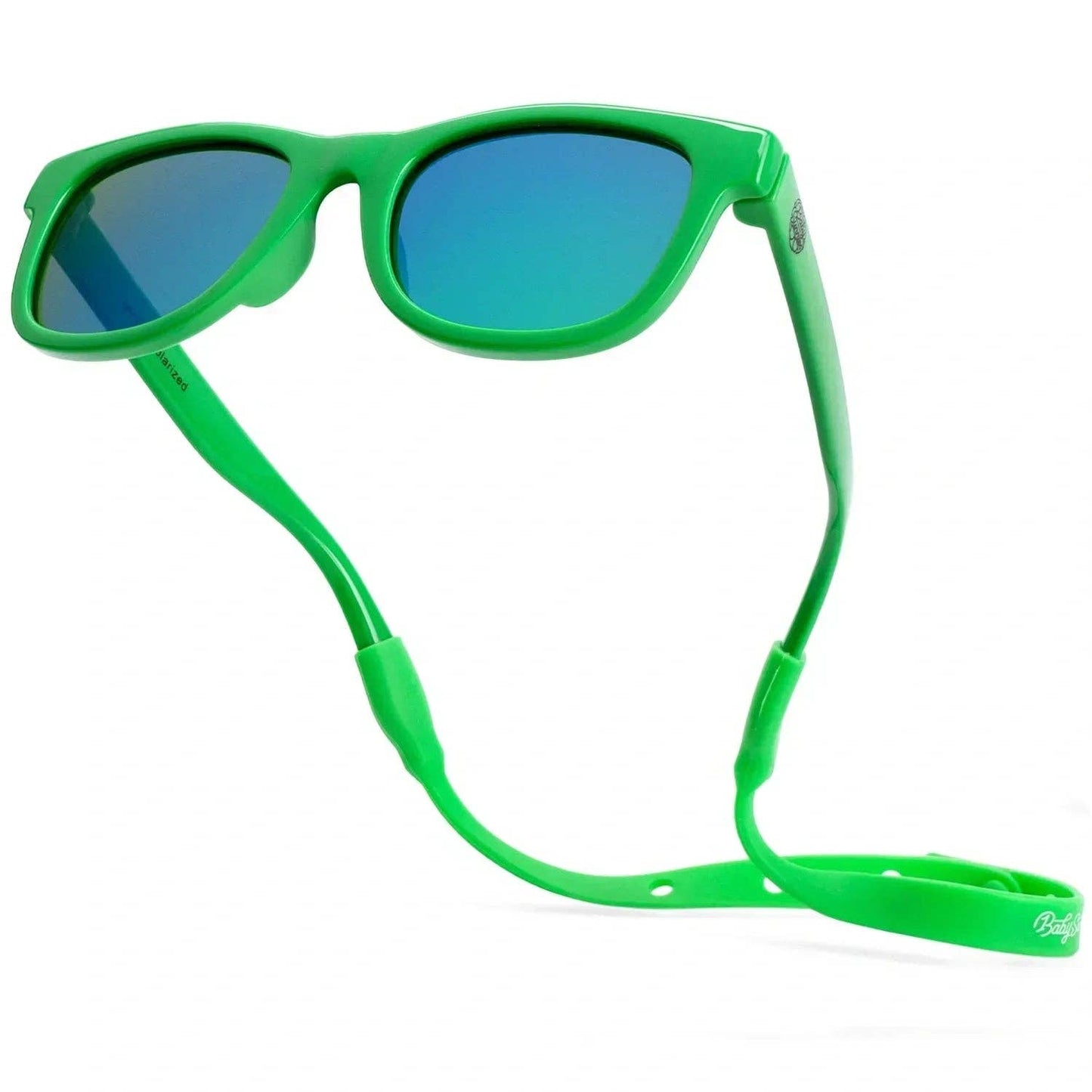 Baby Sunnies - Neon Green Polarized Baby Sunglasses with Strap 0-24 Months