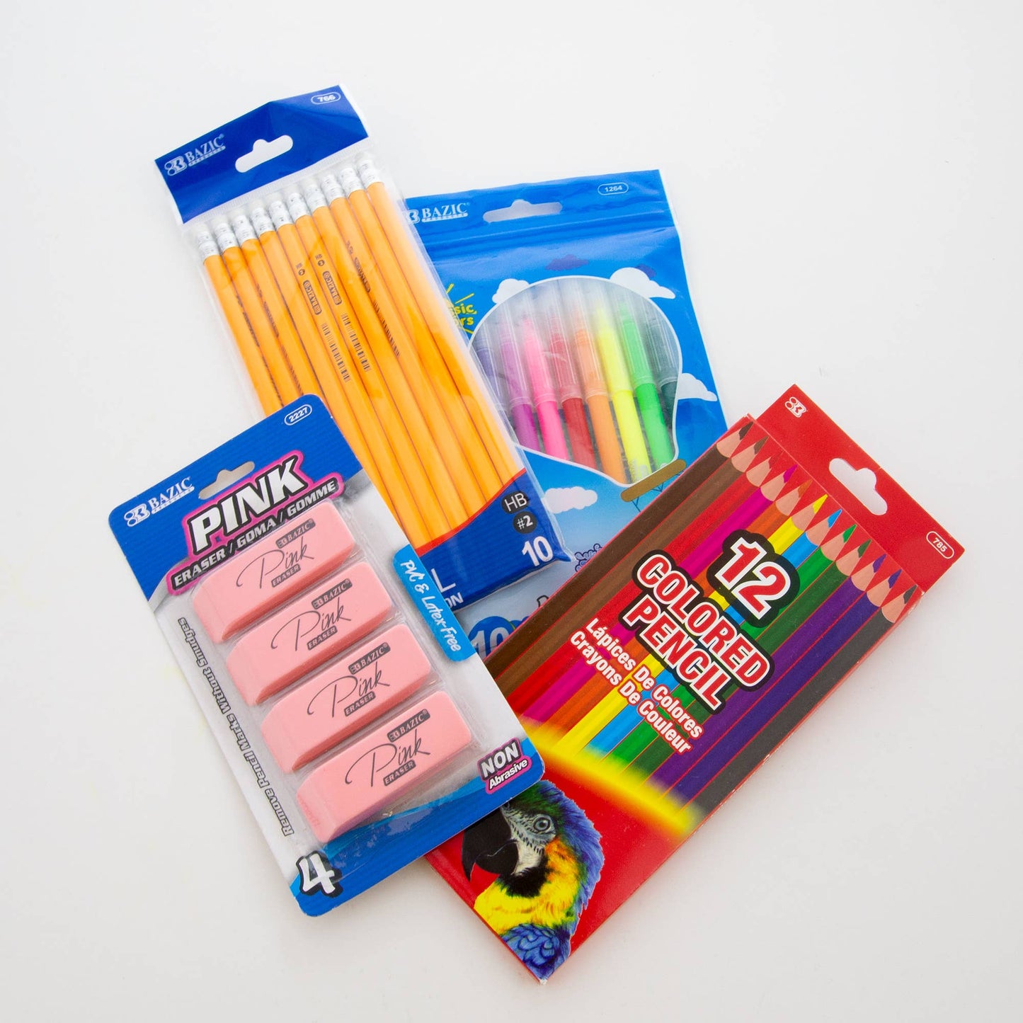 BAZIC Products - Back to School Starter Pack, 60 Pieces, Elementary