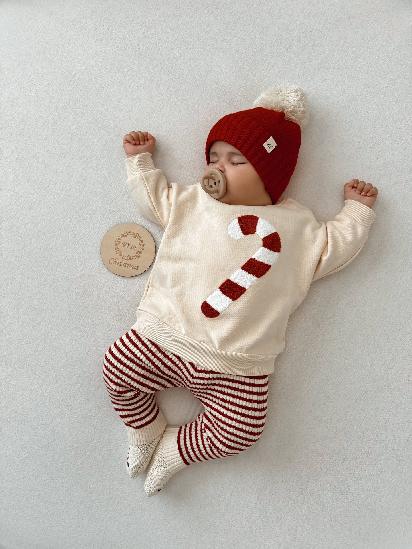 Luna + Luca - Candy Cane Chenille Pullover