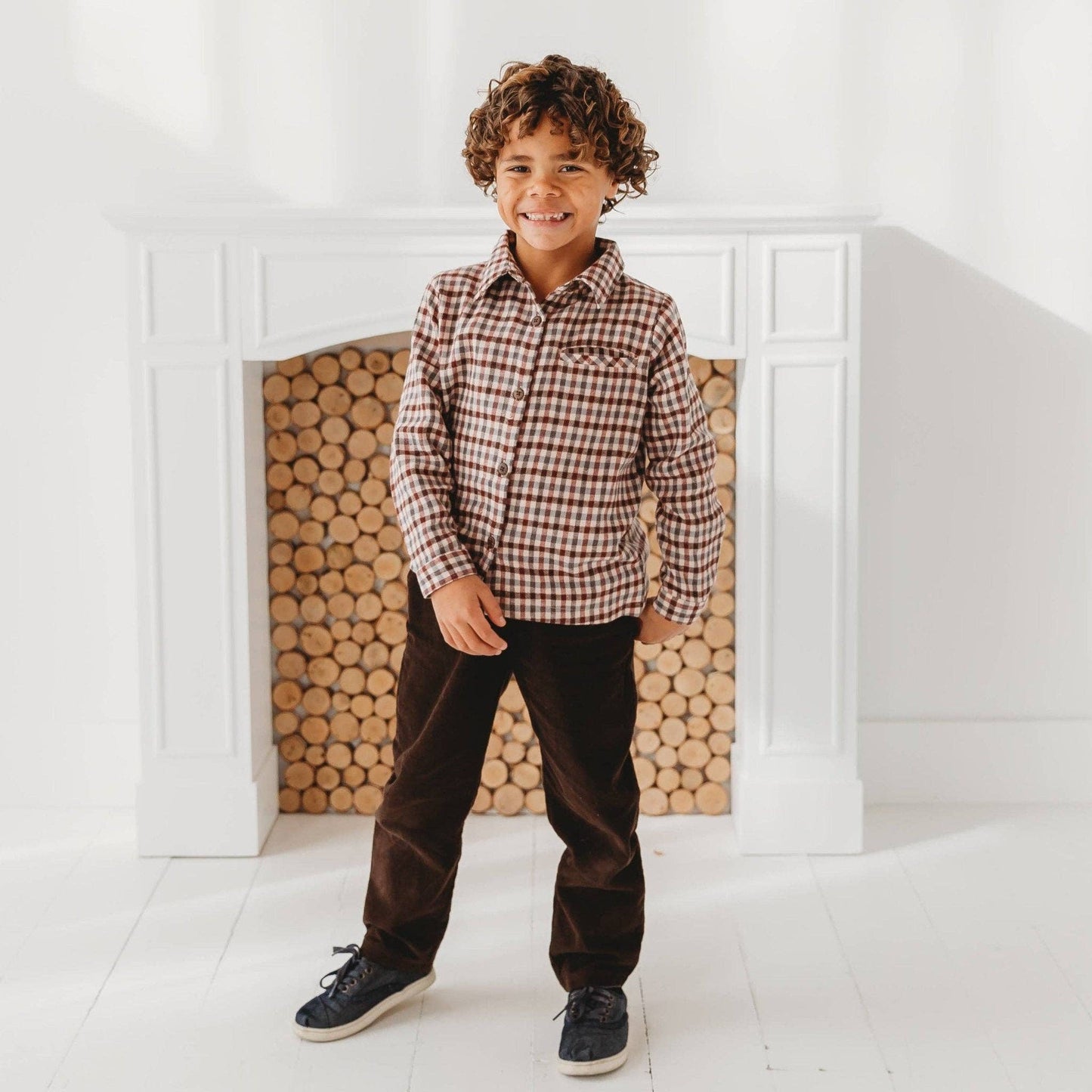 LARILI - Brushed Gingham Check Boys Shirt