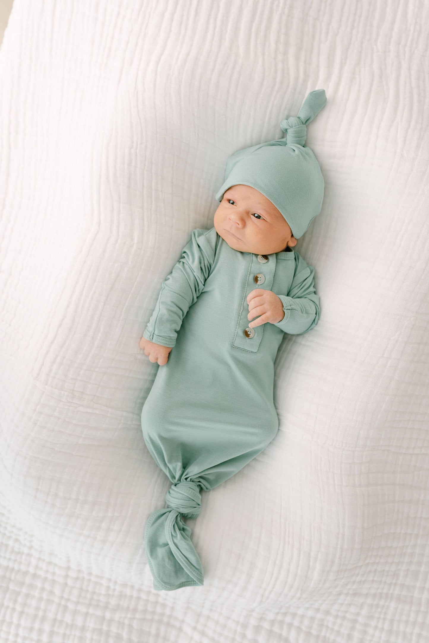 Stroller Society - Newborn Knotted Baby Gown and Hat Sets - Baby Clothing