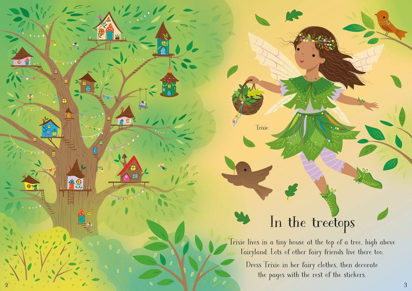 HarperCollins - Little Sticker Dolly Dressing Treetop Fairies : Usborne