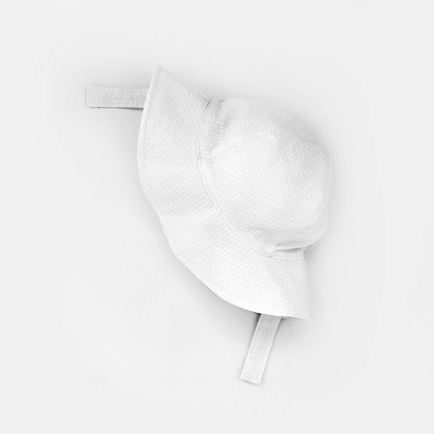 Huggalugs - White Seersucker Sunhat Baby & Toddler