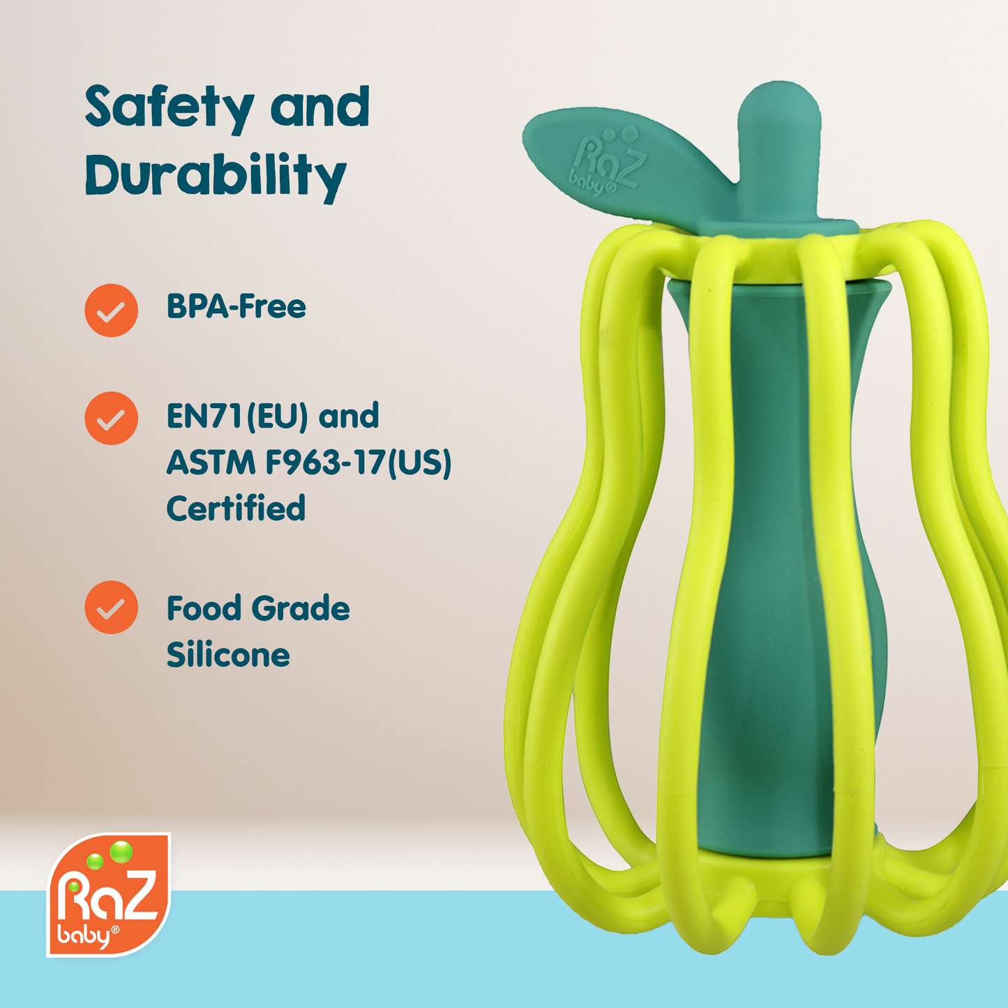 RaZbaby - RaZ-Apple Teether & Rattle Toy