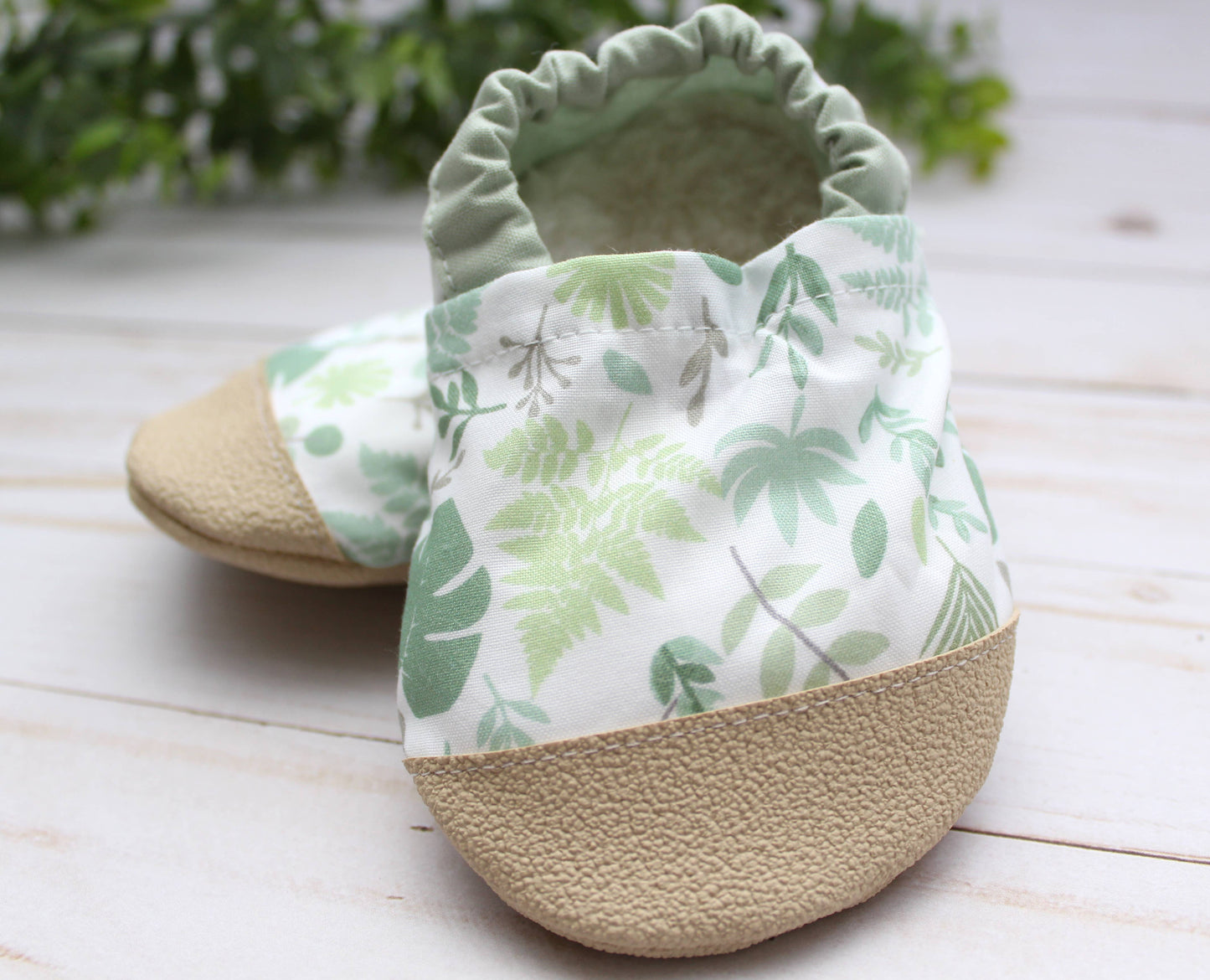 Scooter Booties - Green Botanical Baby Shoes: 3 Toddler