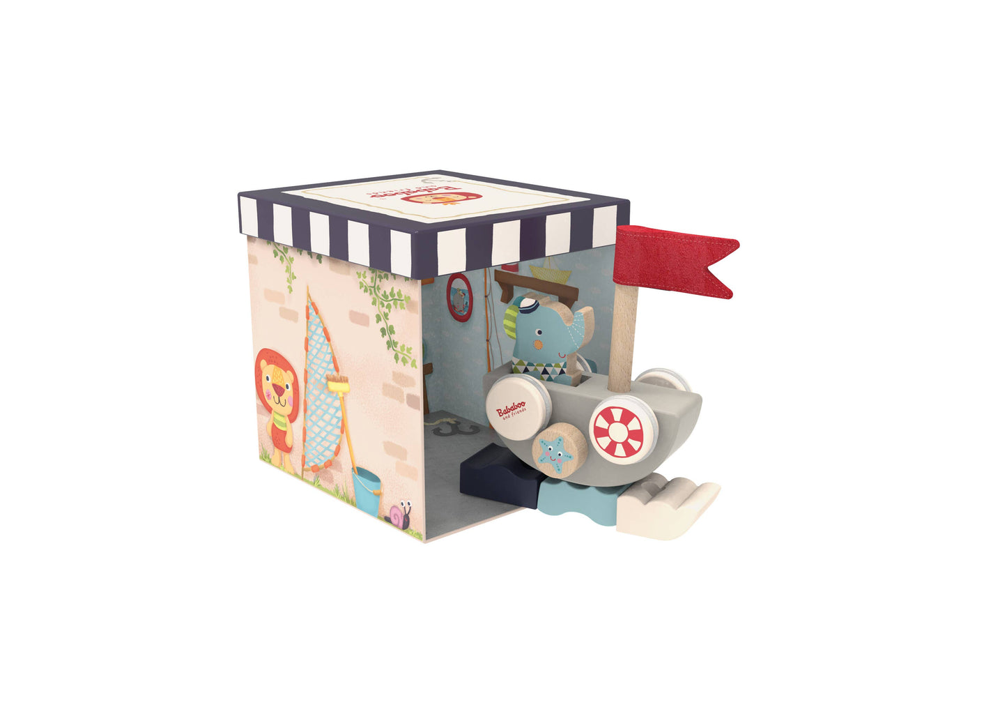Bababoo and friends® - Lolo's Funny Autoboat 2-in-1 Stacking Game [12+ Months]