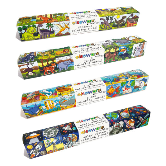 elseware unplug / eco-kids - Coloring Scrolls -12ct Assorted - 10ft with Adhesive Back
