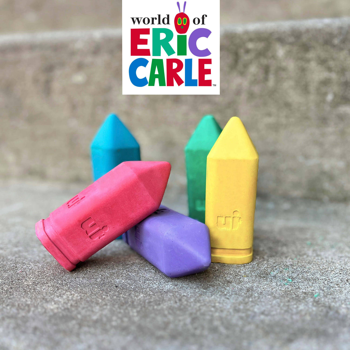 Urban Infant - Kids Chunky Sidewalk Chalk - Non-Toxic - Caterpillar