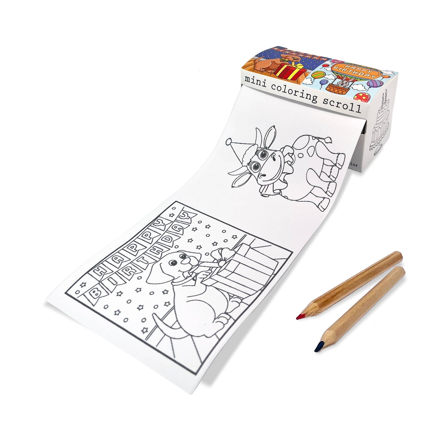 elseware unplug - Mini Coloring Scrolls - 12ct Two Themes - 16ft w/Adhesive  