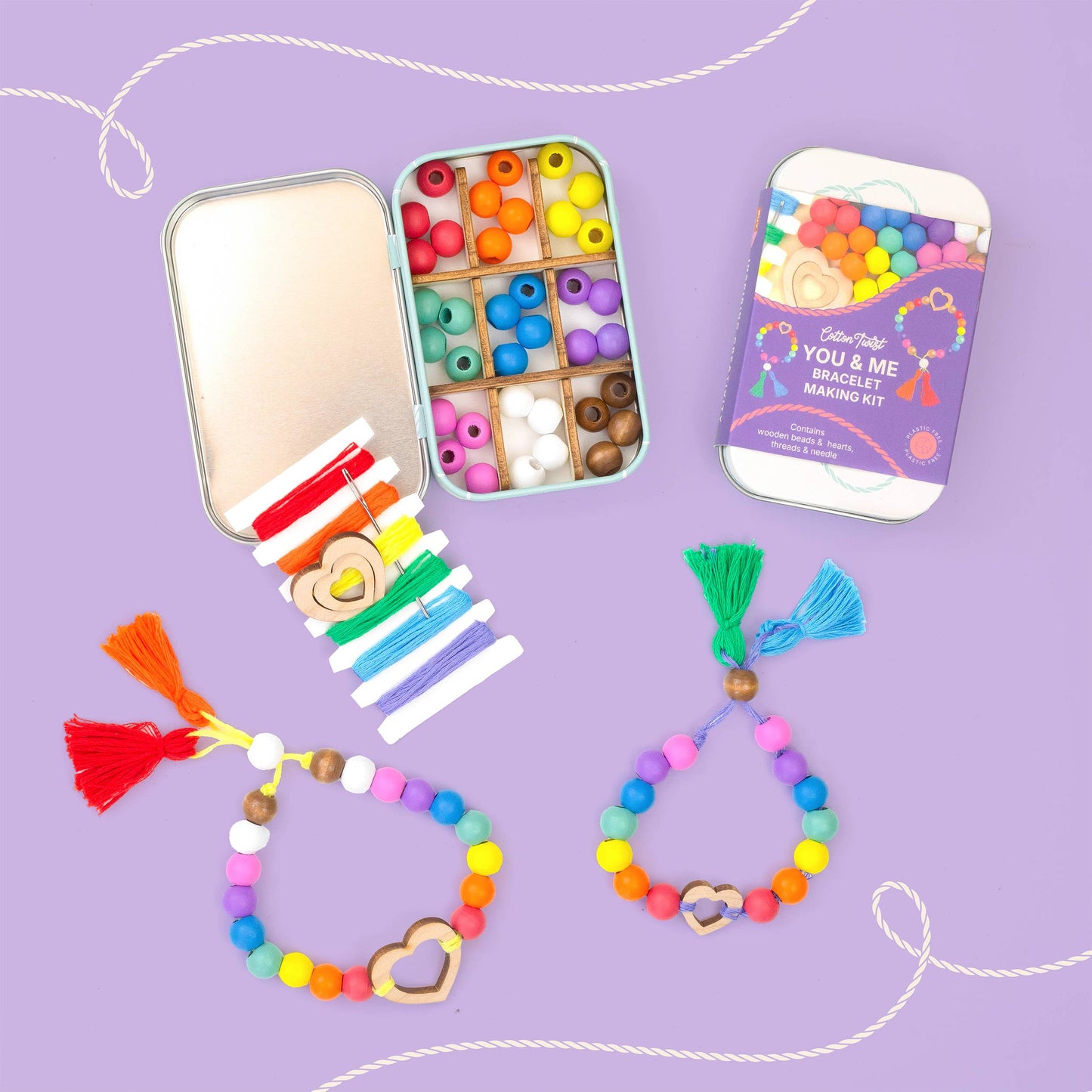 Cotton Twist (WE PREPAY ALL USA DUTIES) - 'You and Me' Bracelet Gift Kit