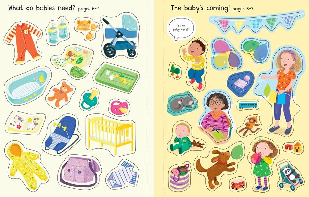 HarperCollins - First Sticker Book The New Baby : Usborne