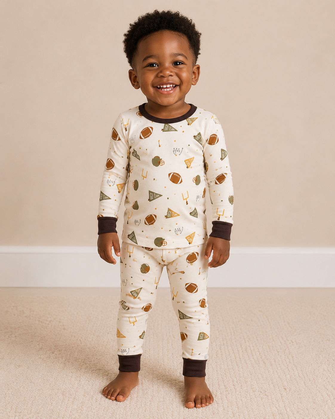 The Honey and Bro Co. - Vintage Football Zinza™ Two-Piece Pajama Set