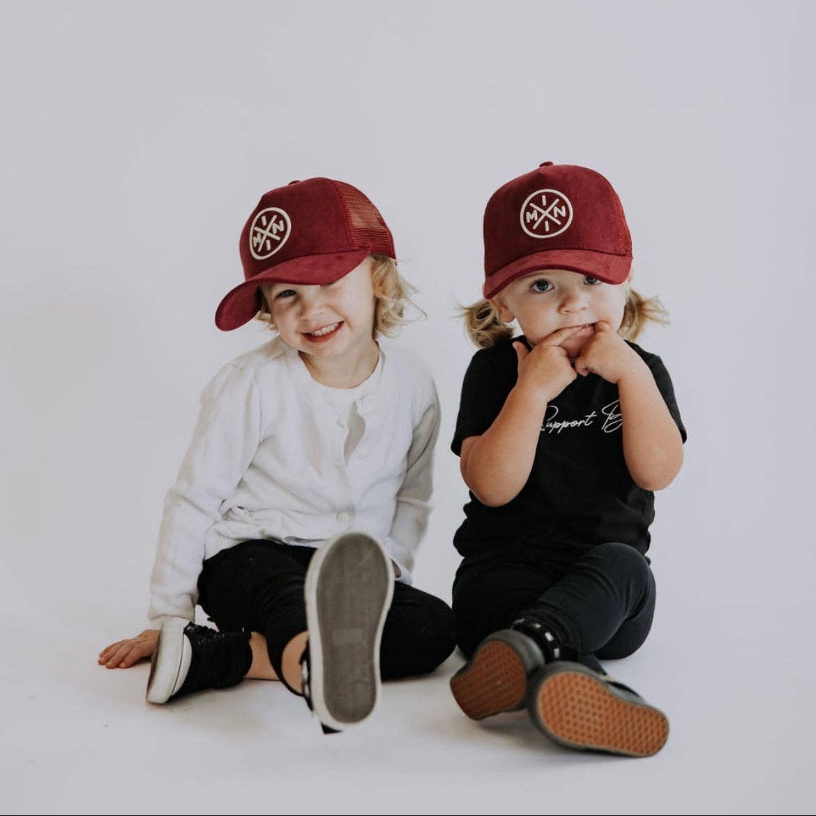 The Mama X™ Brand - Maroon Suede Mini X Trucker
