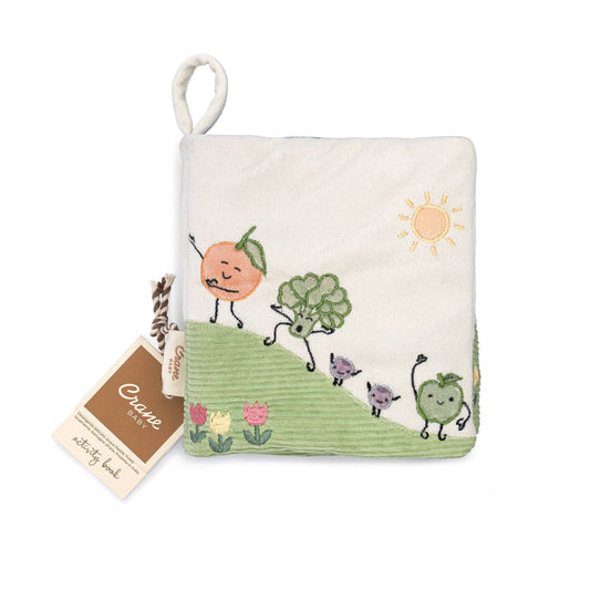 Crane Baby - Clementine Fruits & Veggies Soft Plush Activity Book