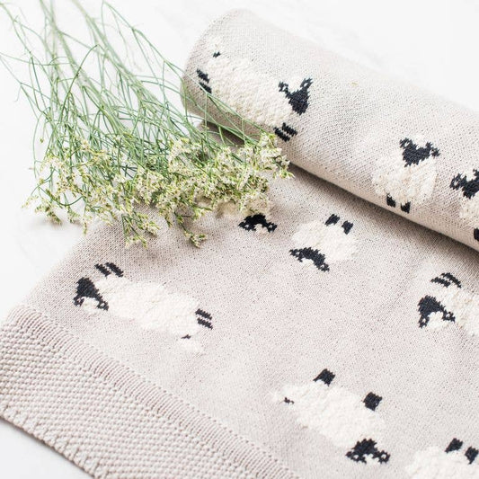 Darzzi - Sheep Cotton Knit Blanket