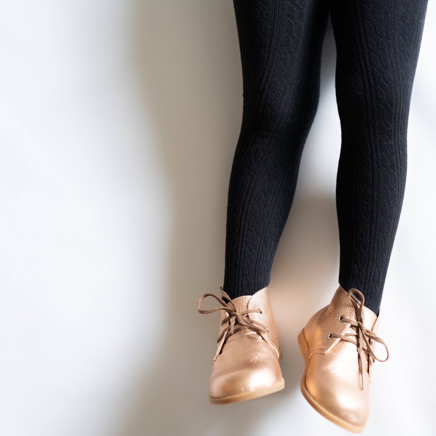 Black Cable Knit Tights: 3 - 4 Years