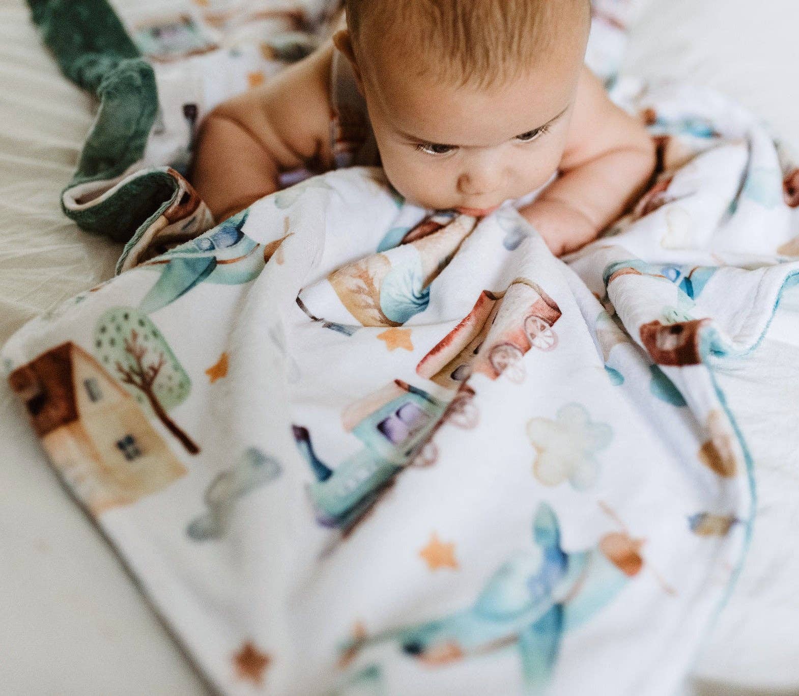 Honey Lemonade - Premium Baby & Toddler Minky Blanket - Planes, Trains, Autom - Citrus Sky Boutique