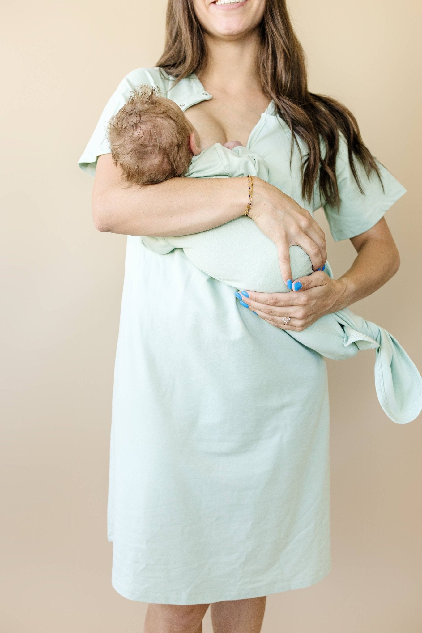 Little Joy Co. - Newborn Bamboo Gown & Hat Set - Citrus Sky Boutique