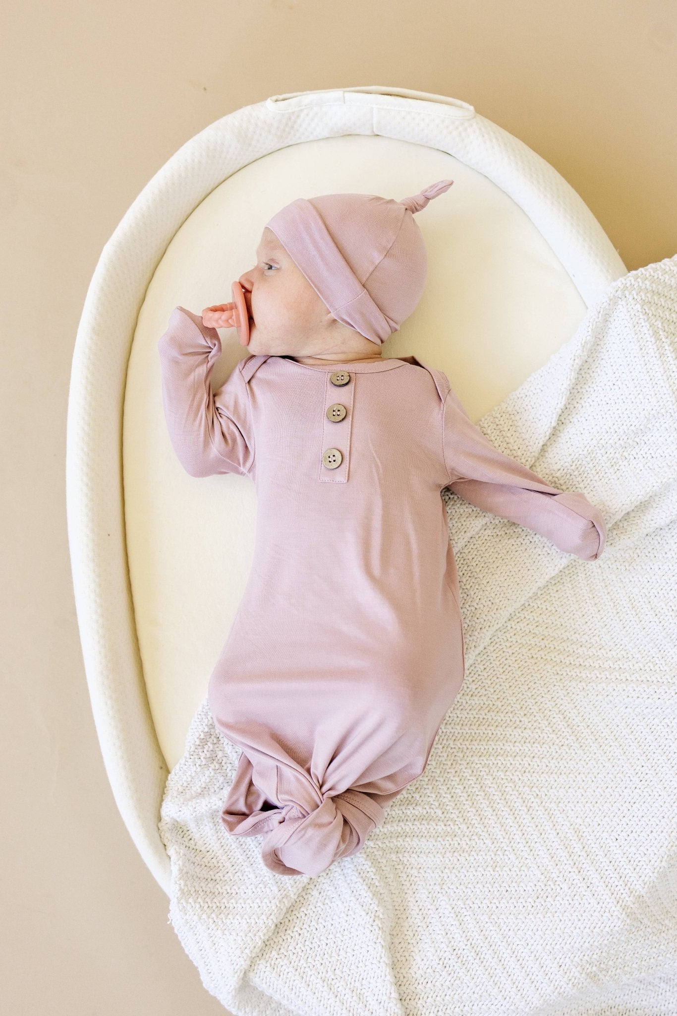 Little Joy Co. - Newborn Bamboo Gown & Hat Set - Citrus Sky Boutique