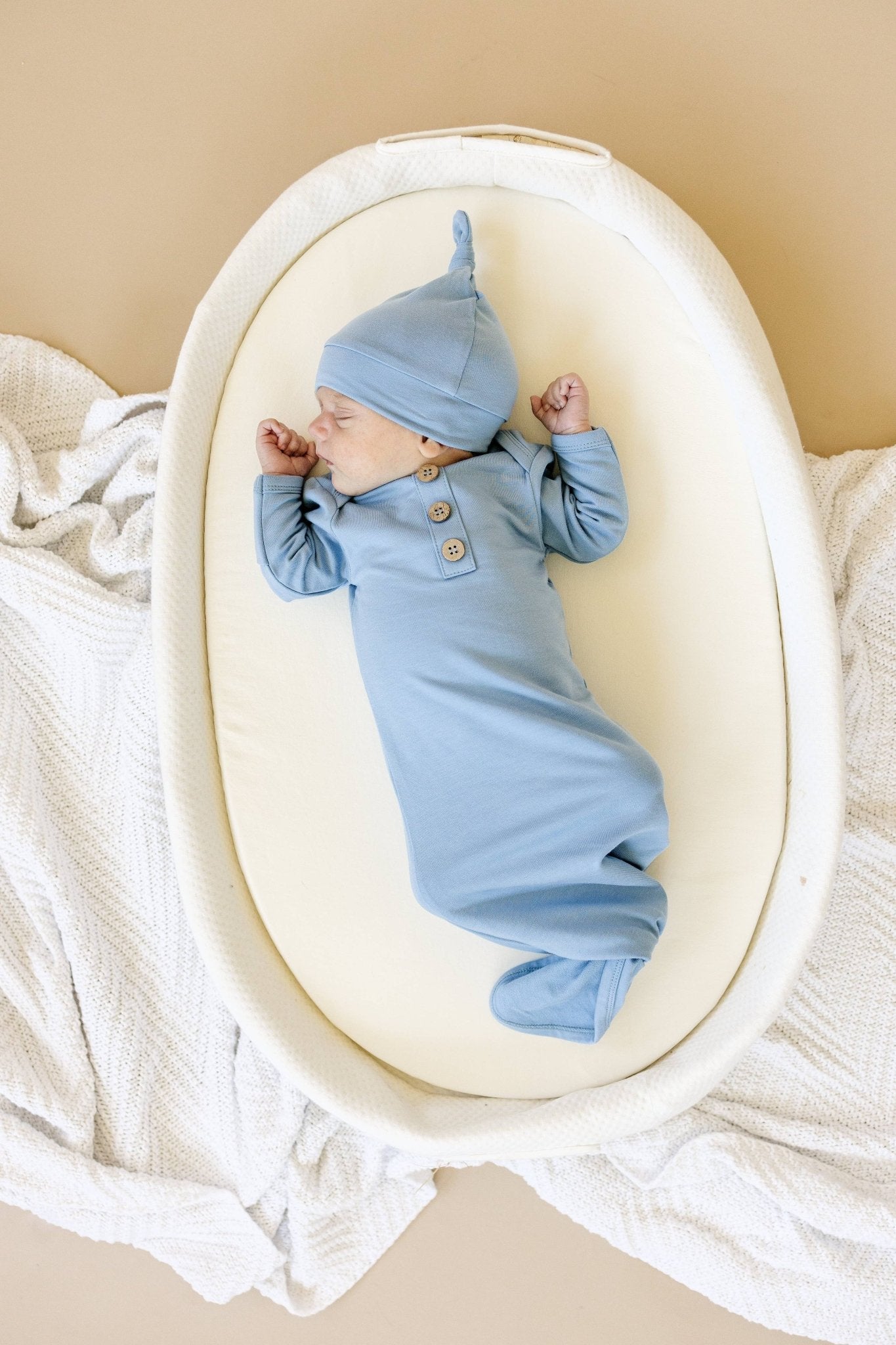 Little Joy Co. - Newborn Bamboo Gown & Hat Set - Citrus Sky Boutique