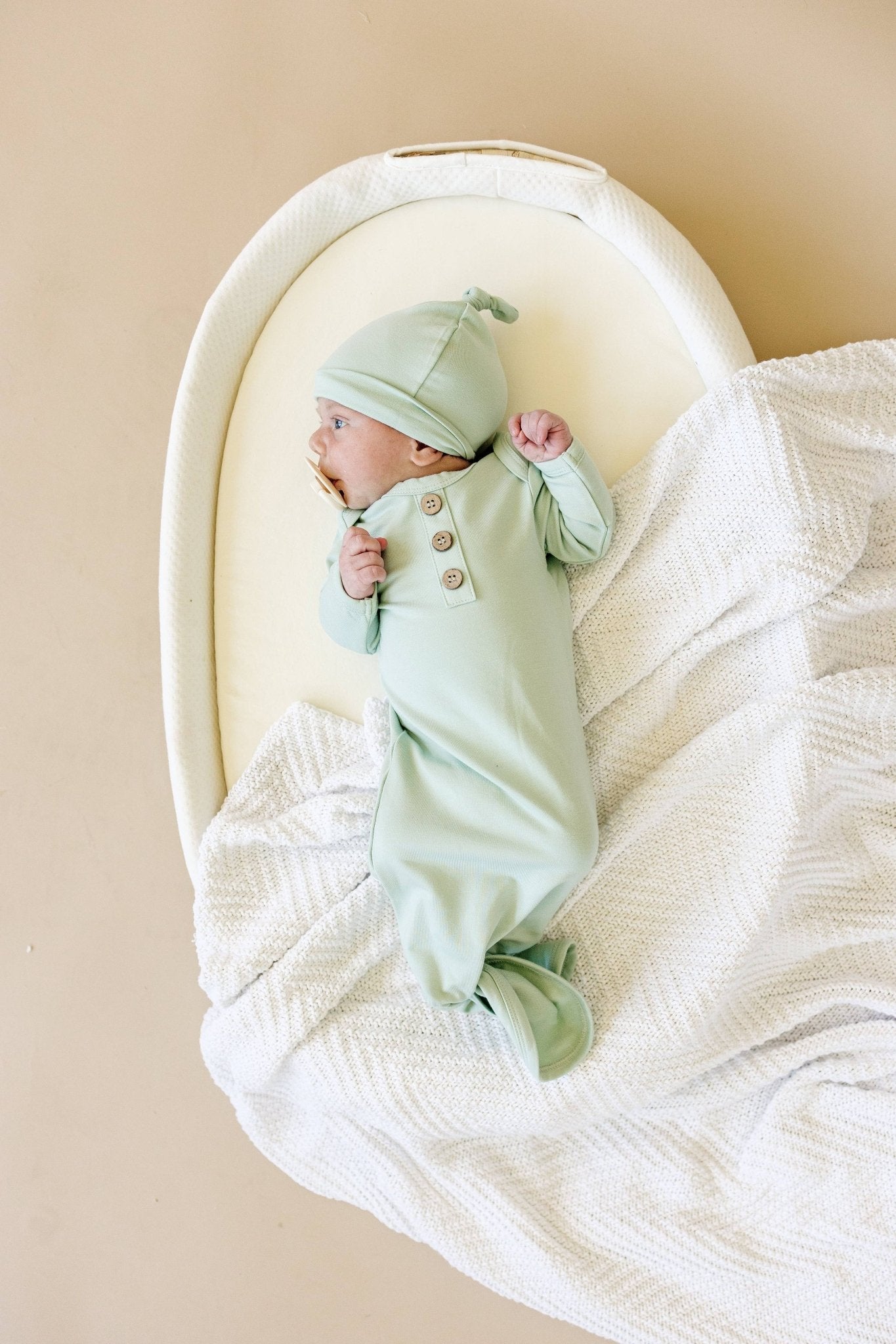 Little Joy Co. - Newborn Bamboo Gown & Hat Set - Citrus Sky Boutique