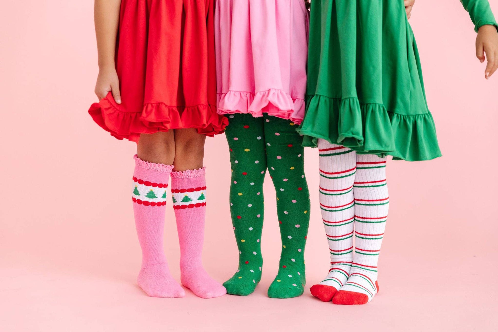 Little Stocking Co. - Christmas Stripe Ribbed Tights - Citrus Sky Boutique