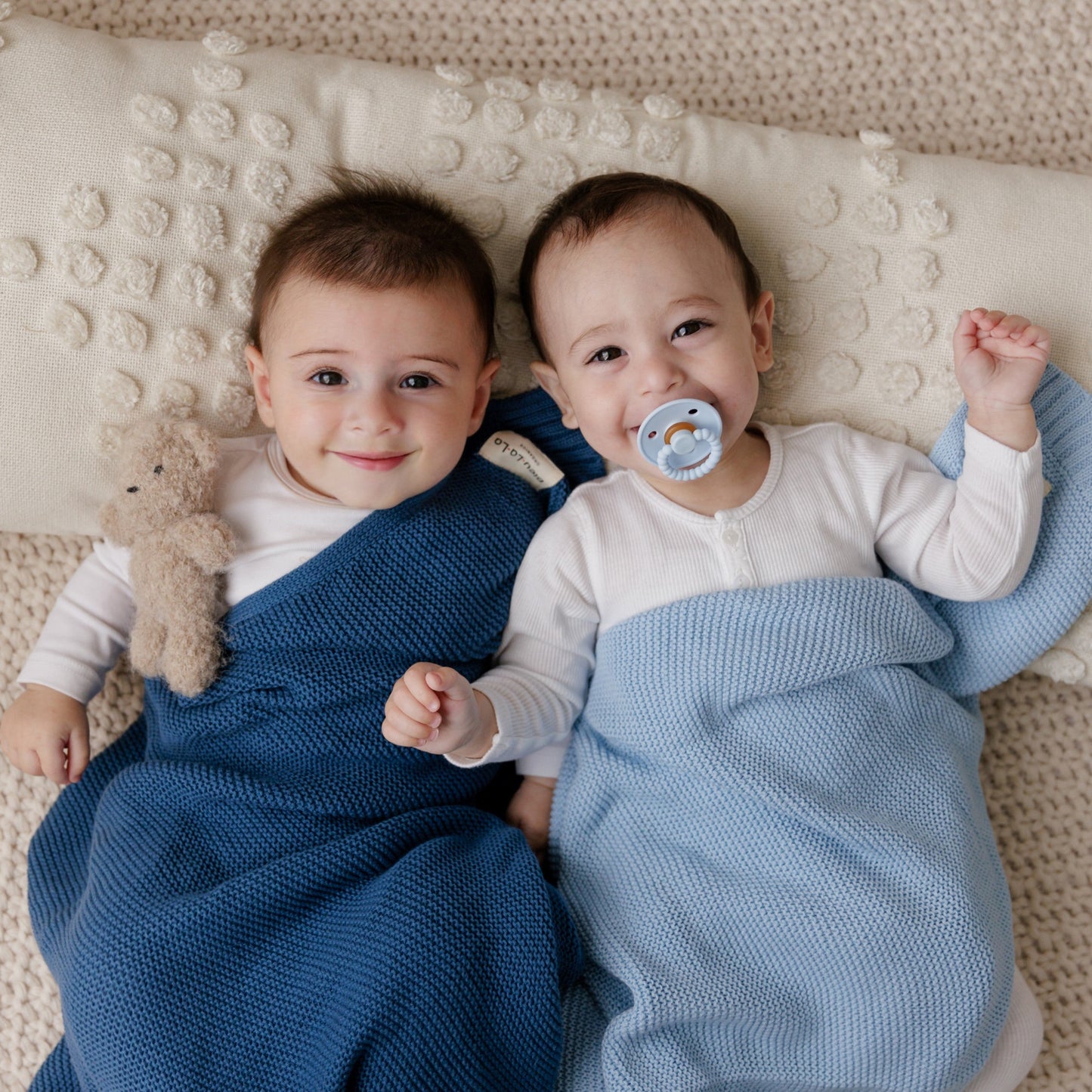Heritage Knit - 100% Organic Cotton Luxury Knit Baby Swaddle Blanket - online purchase only