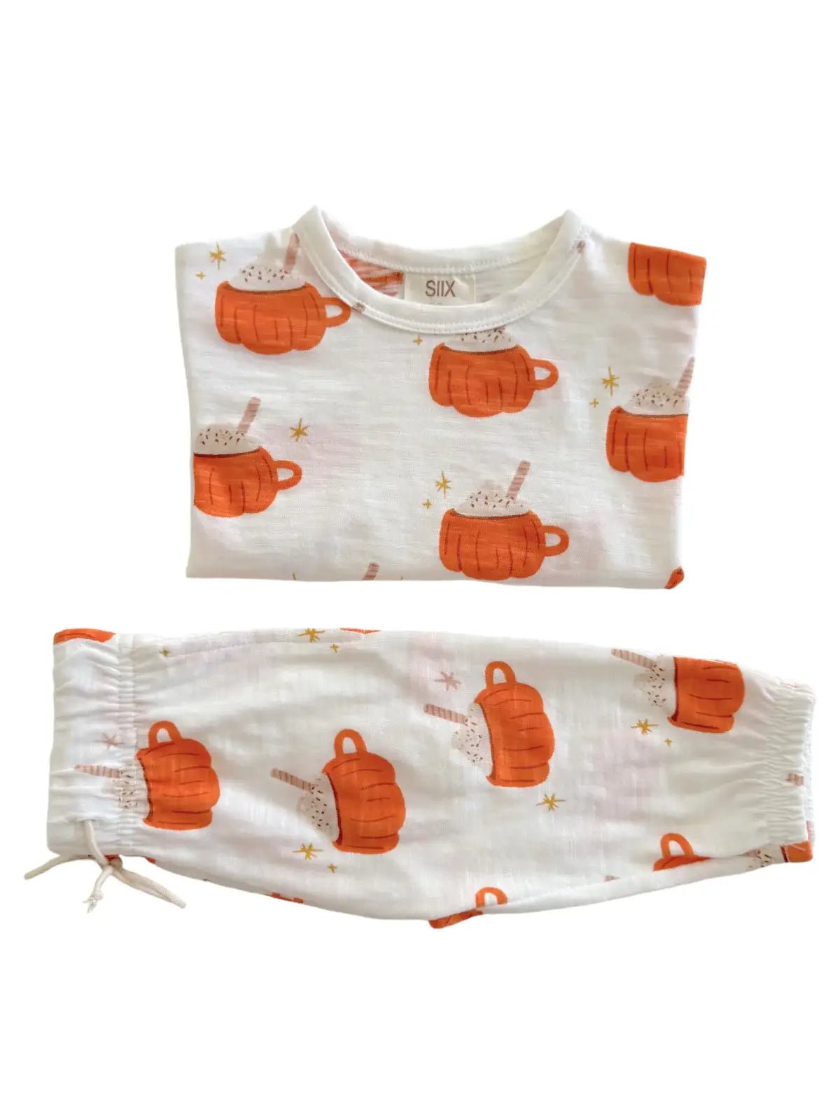 SIIX Collection - Pumpkin Mug / Organic Long Sleeve Tee & Pant Set - Citrus Sky Boutique