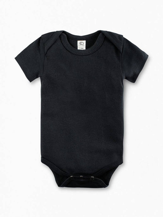 Colored Organics - Organic Baby Short Sleeve Classic Bodysuit - Black