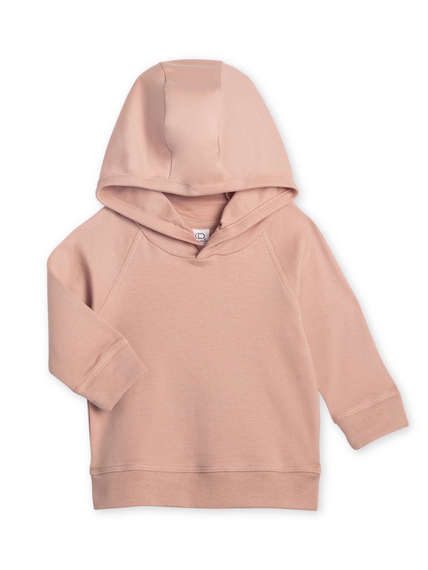 Colored Organics - Organic Baby and Kids Madison Hooded Pullover - Blush