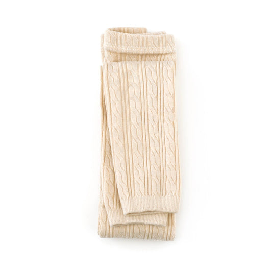 Vanilla Cable Knit Footless Tights: 5-6 Years