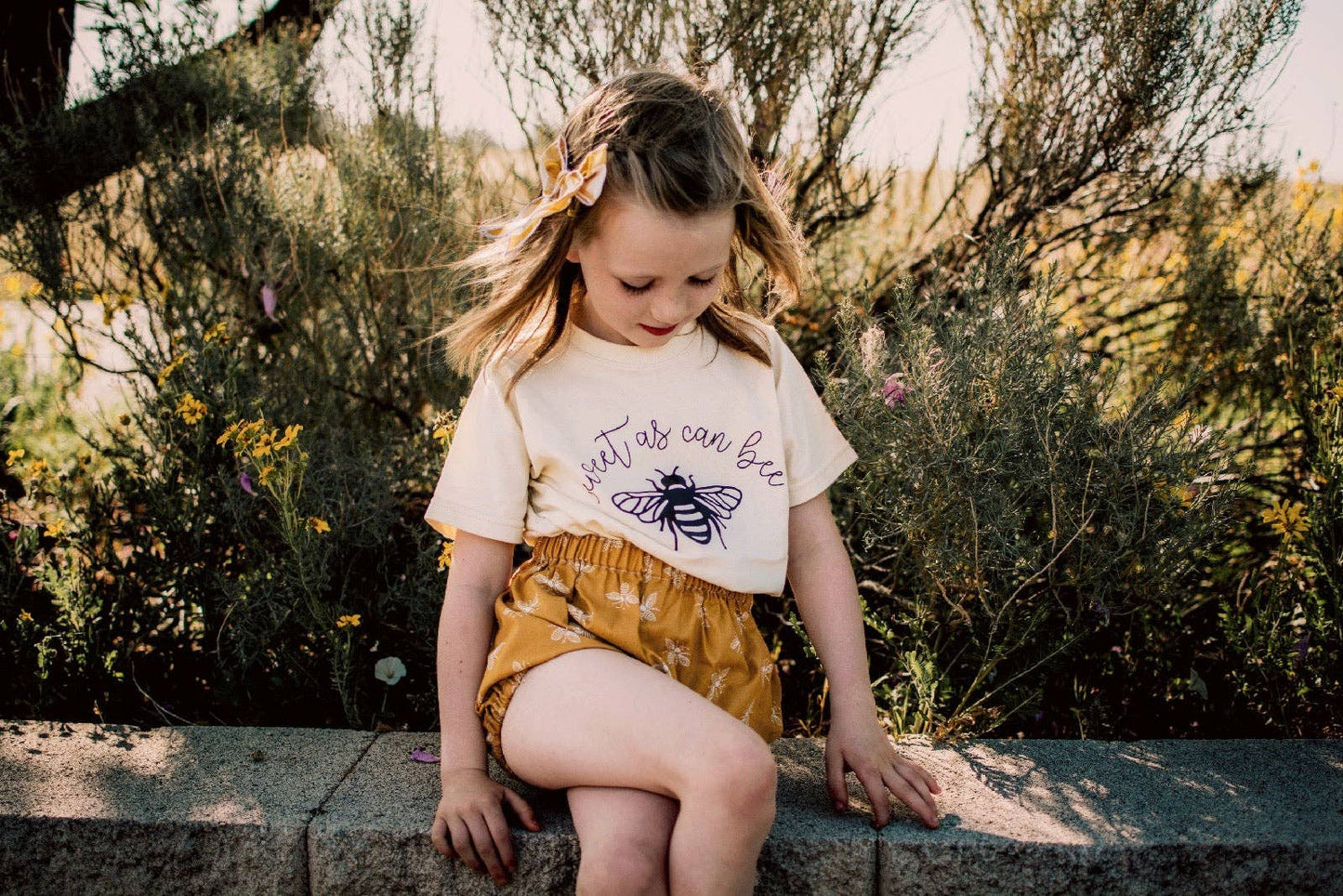 Wildflowers + Cotton - Sweet As Can Bee: Short Sleeve Onesie