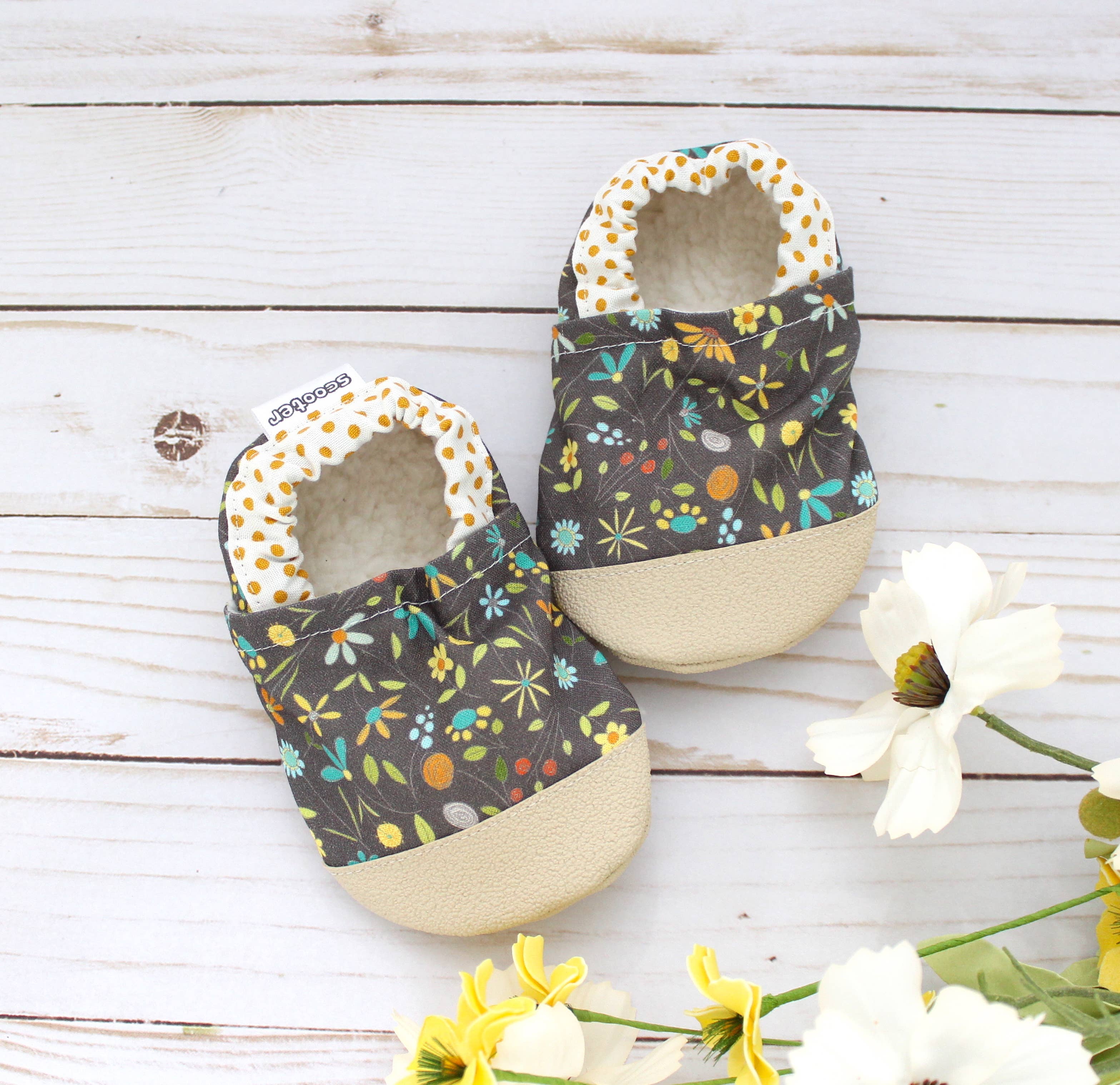 Scooter Booties Hopscotch Blooms Baby Shoes 12 18 months