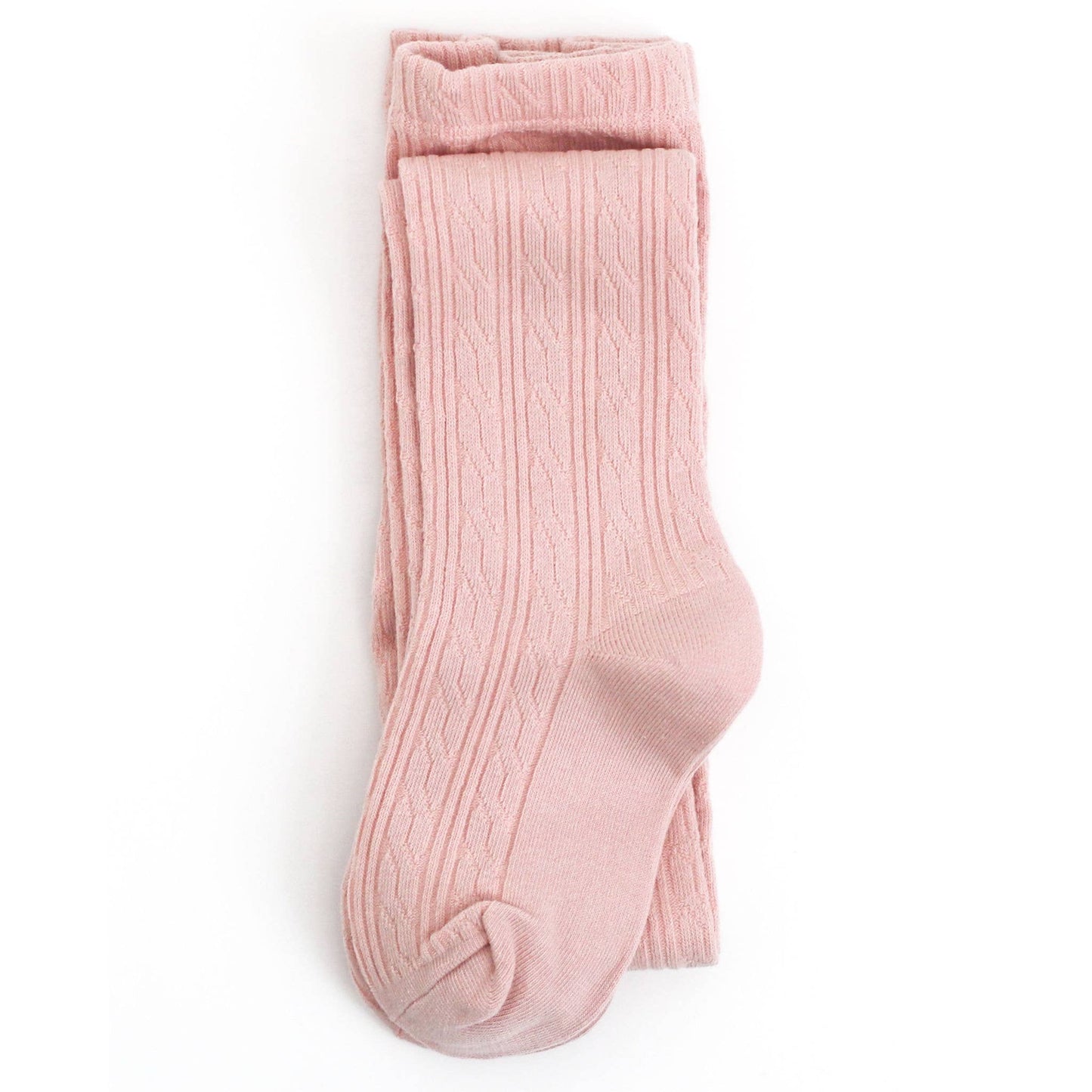 Ballet Pink Cable Knit Tights: 1-2 YEARS