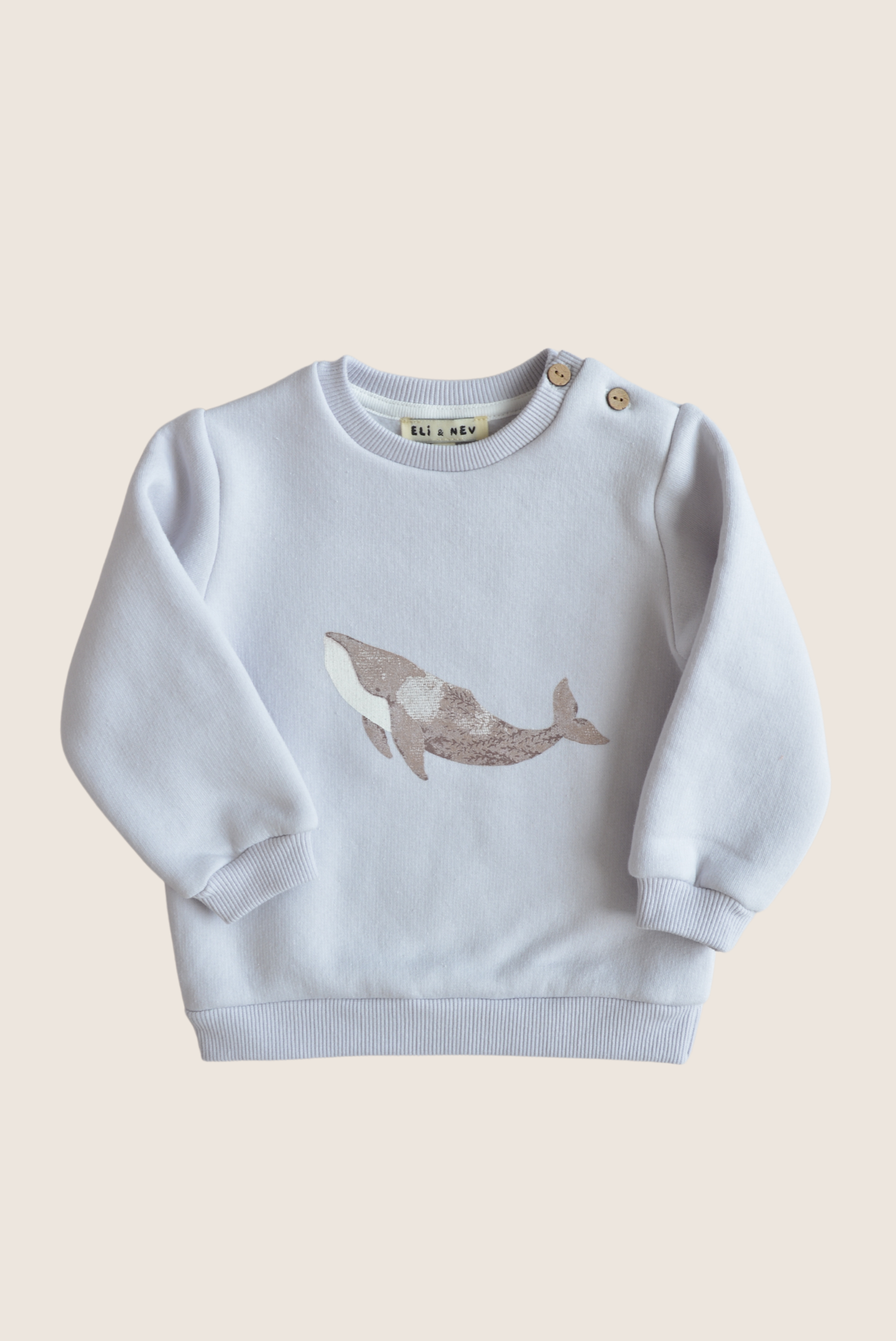 Eli & Nev - Baby / kids sweatshirt - whale print